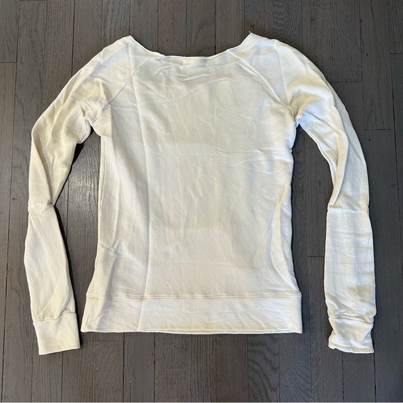 SUNDRY La Mer 1839 Long Sleeve Lightweight Sweatshirt Top Shirt Off-White - Picture 5 of 8